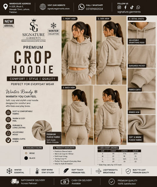 Premium Women’s Crop Hoodie 🤎