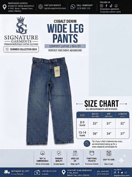 Premium Denim Wide Leg Girls Jean