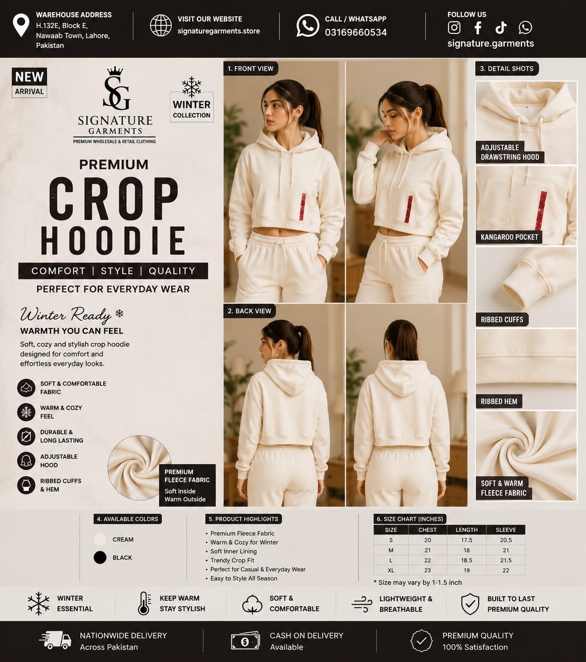 Premium Women’s Crop Hoodie ❄️