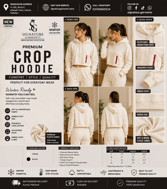 Premium Women’s Crop Hoodie ❄️