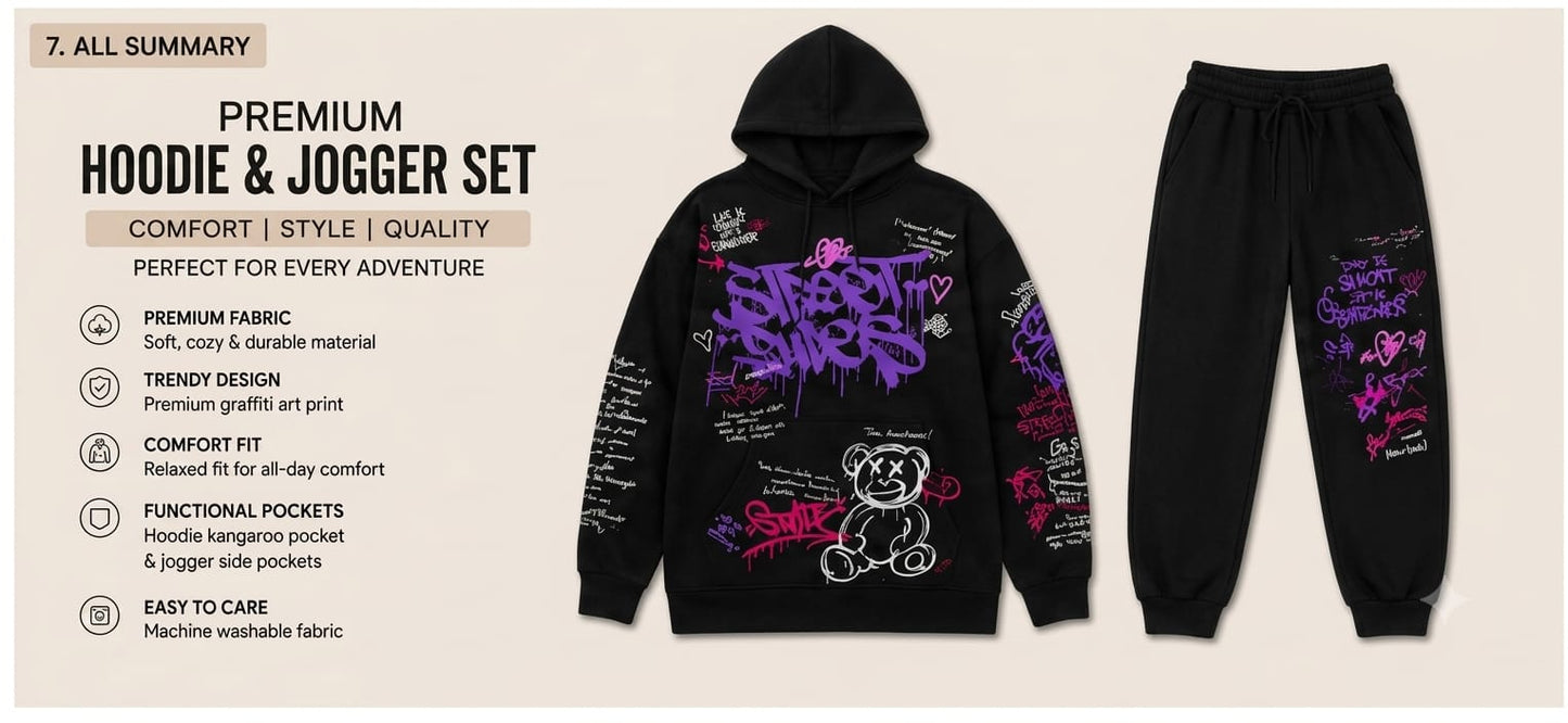 Premium Hoodie & Jogger Set (For Men & Women) Unisex