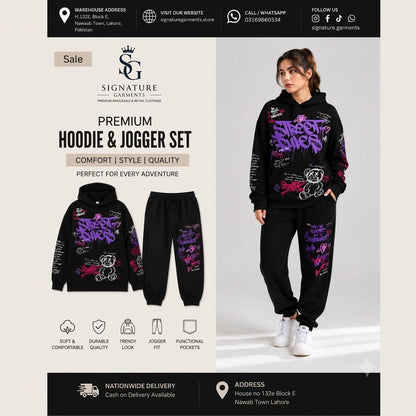Premium Hoodie & Jogger Set (For Men & Women) Unisex