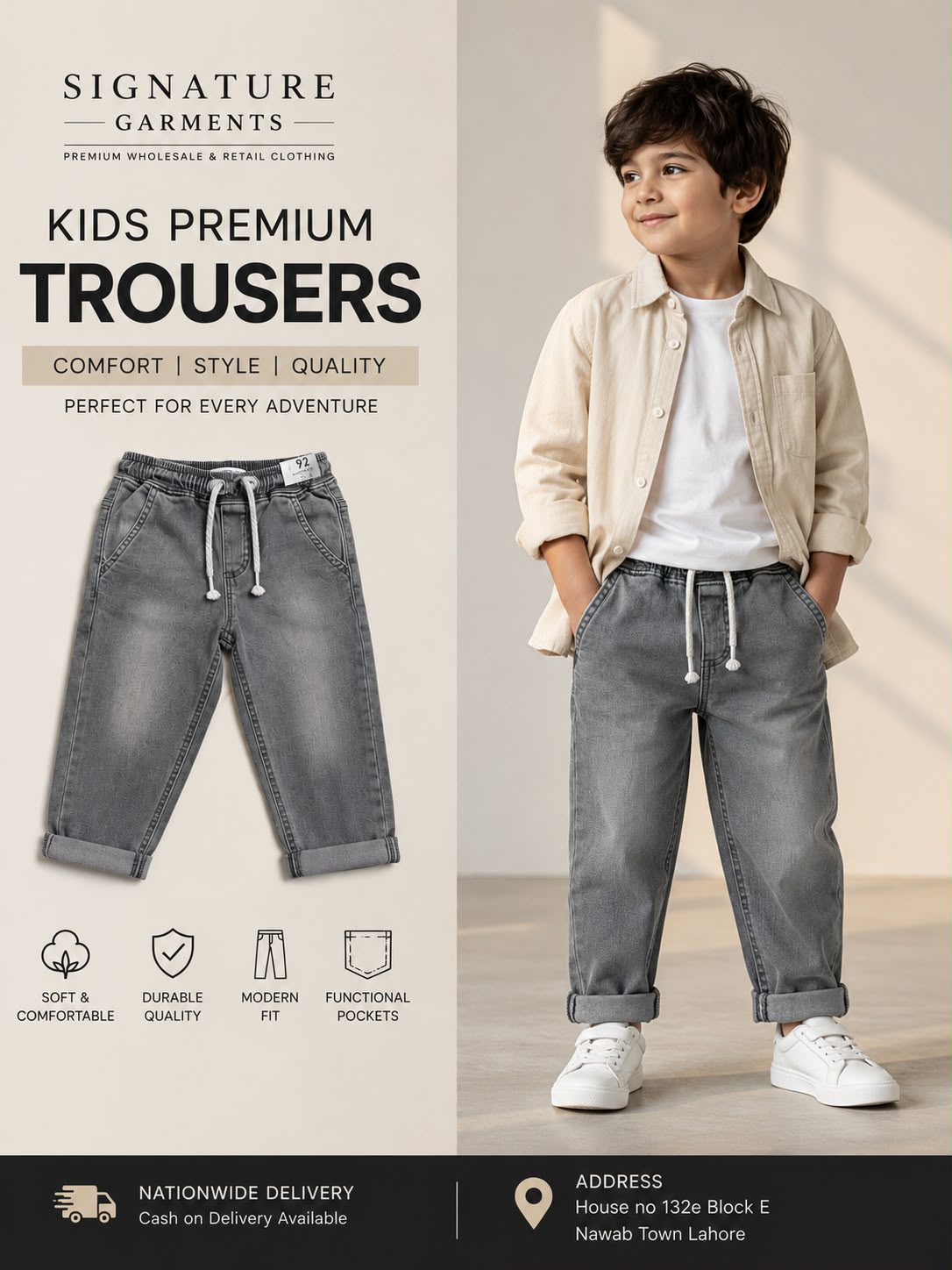 Kids Premium Denim Jogger Jeans