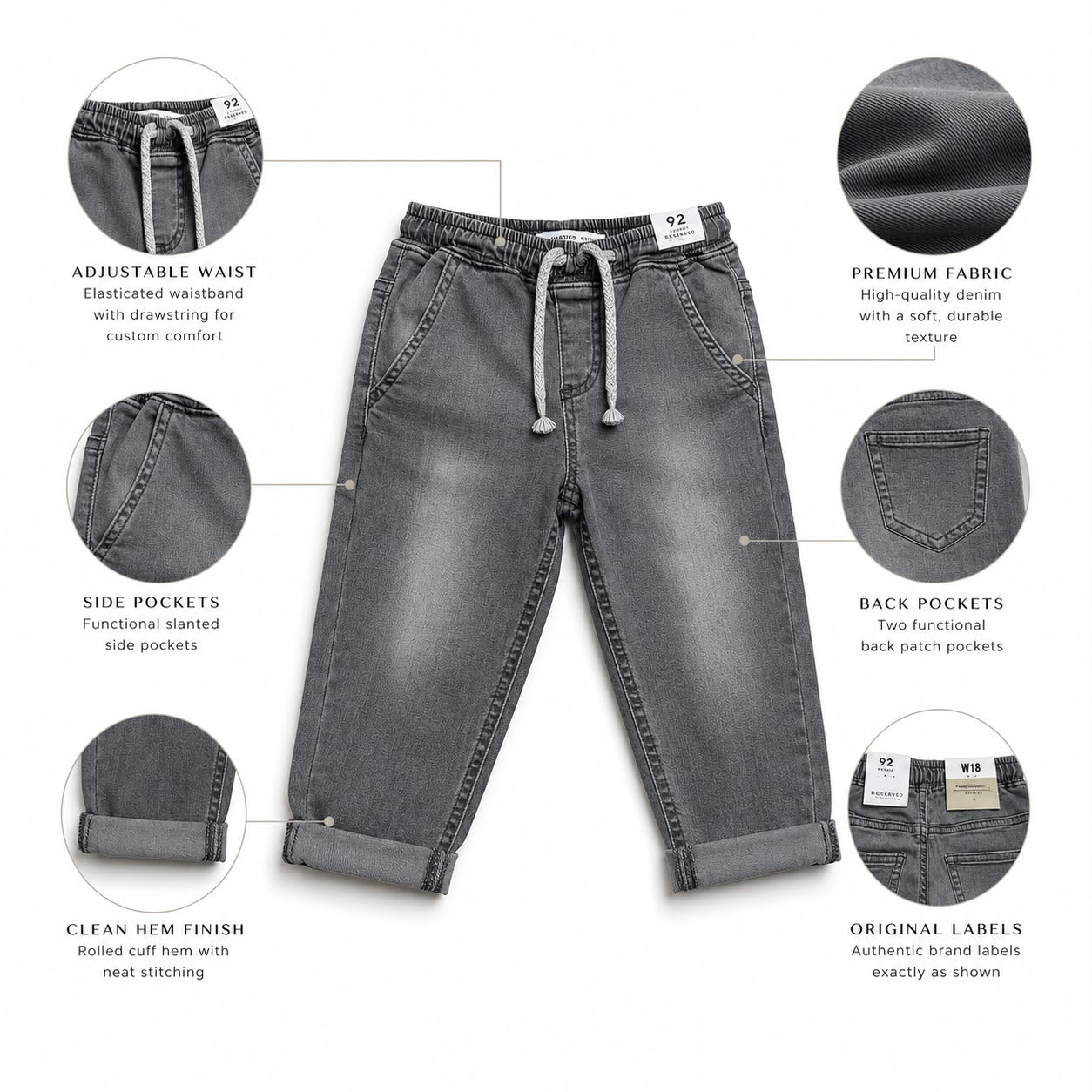 Kids Premium Denim Jogger Jeans