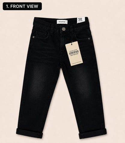 Kids Premium Black Regular Fit Jeans