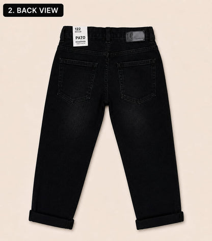 Kids Premium Black Regular Fit Jeans