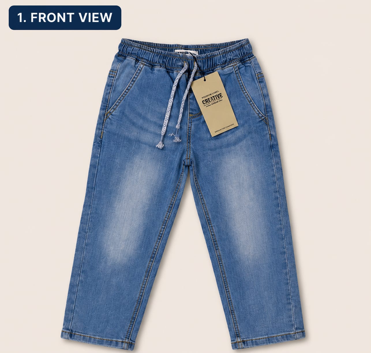Kids Premium Denim Jogger Pants