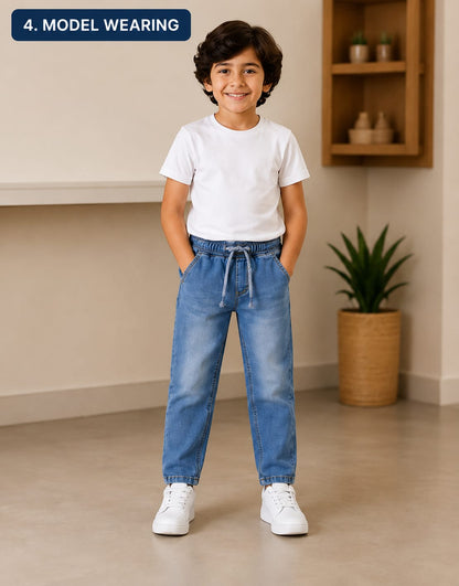 Kids Premium Denim Jogger Pants