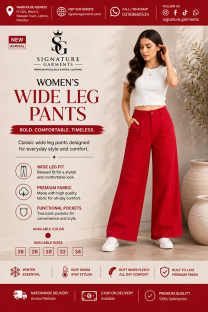Women's Premium Red Ladies White Leg