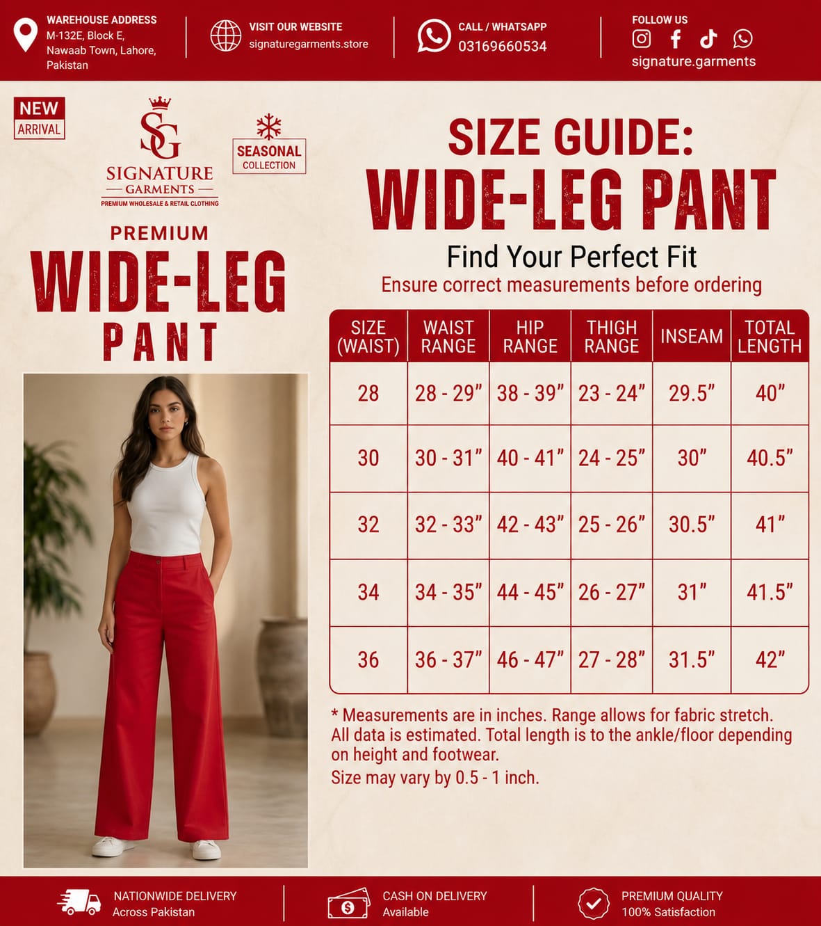 Women's Premium Red Ladies White Leg