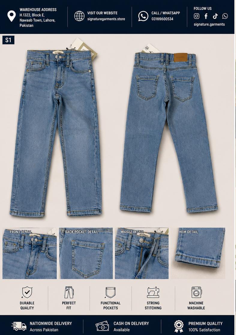 Premium Straight Fit Denim Jeans 👖