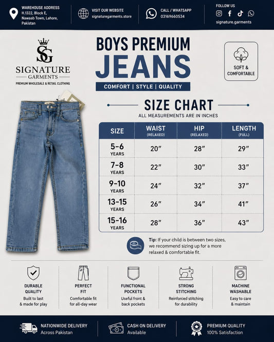 Premium Straight Fit Denim Jeans 👖