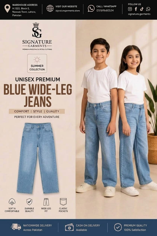 Premium Blue Wide-Leg Jeans 💙👖