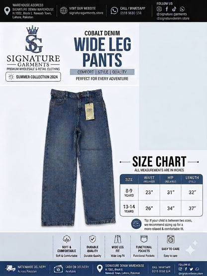 Premium Denim Wide Leg Girls Jean