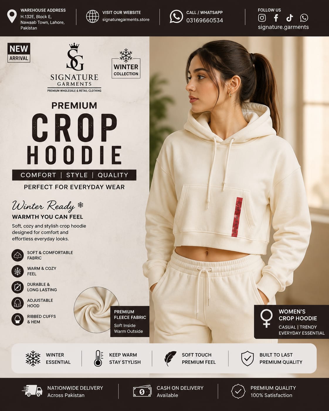 Premium Women’s Crop Hoodie ❄️