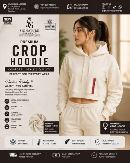 Premium Women’s Crop Hoodie ❄️