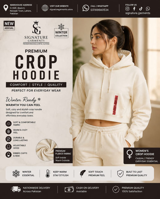Premium Women’s Crop Hoodie ❄️