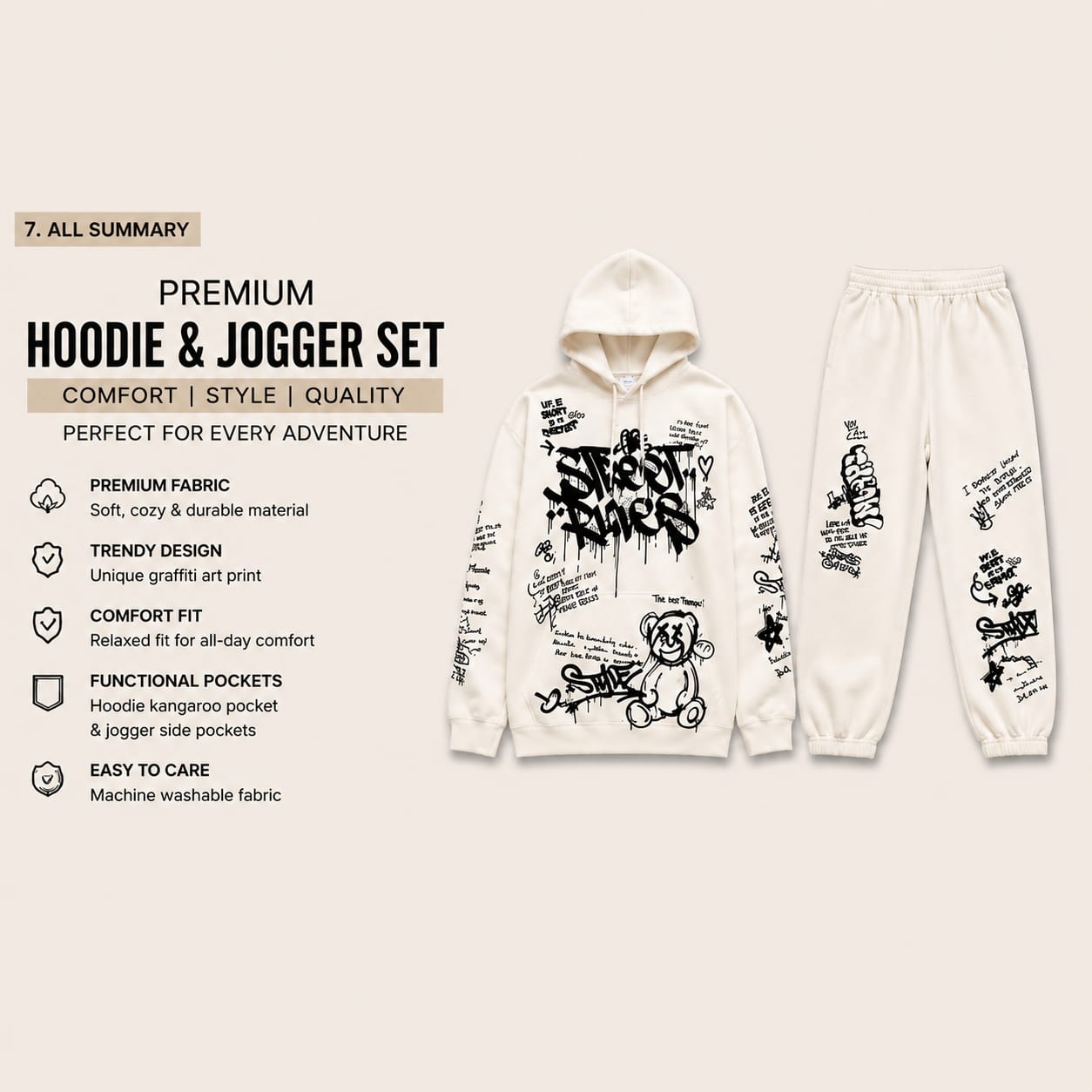 Premium Hoodie & Jogger Set (For Men & Women) Unisex