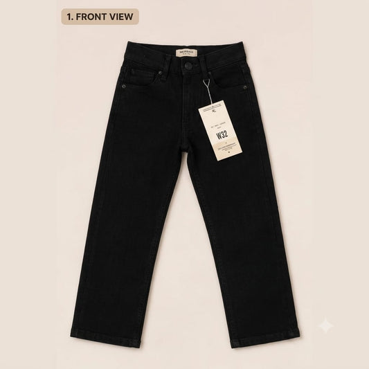 🌟 Kids Premium Black Regular Fit Jeans 🌟